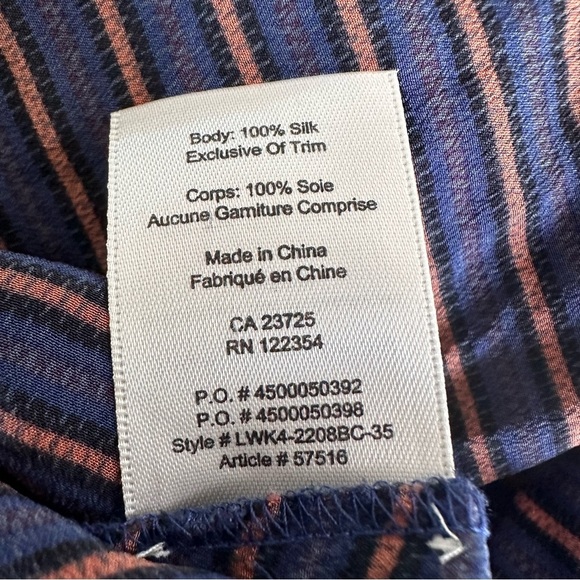 Aritzia Wilfred striped silk camisole tank top small - Picture 6 of 6